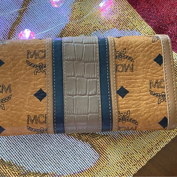 MCM Cognac long vintage trifold wallet. EUC. Matching purse in closet 7”x4” $125 - Picture 2 of 14
